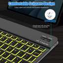 Backlit Bluetooth keyboard for Phone, Tablet, iPad Air, Pro, Mini, A16, M2, M3, Galaxy, ChromeBook, MackBook, Wireless Travel Keyboard for Computers - Rechargable, Lightweight, Slim, Easy to Carry