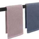 NearMoon Towel Bar, Bath Accessories Premium Thicken Stainless Steel Square Shower Towel Rack for Bathroom, Towel Holder Wall Mounted (1 Pack, Matte Black, 27 Inch)