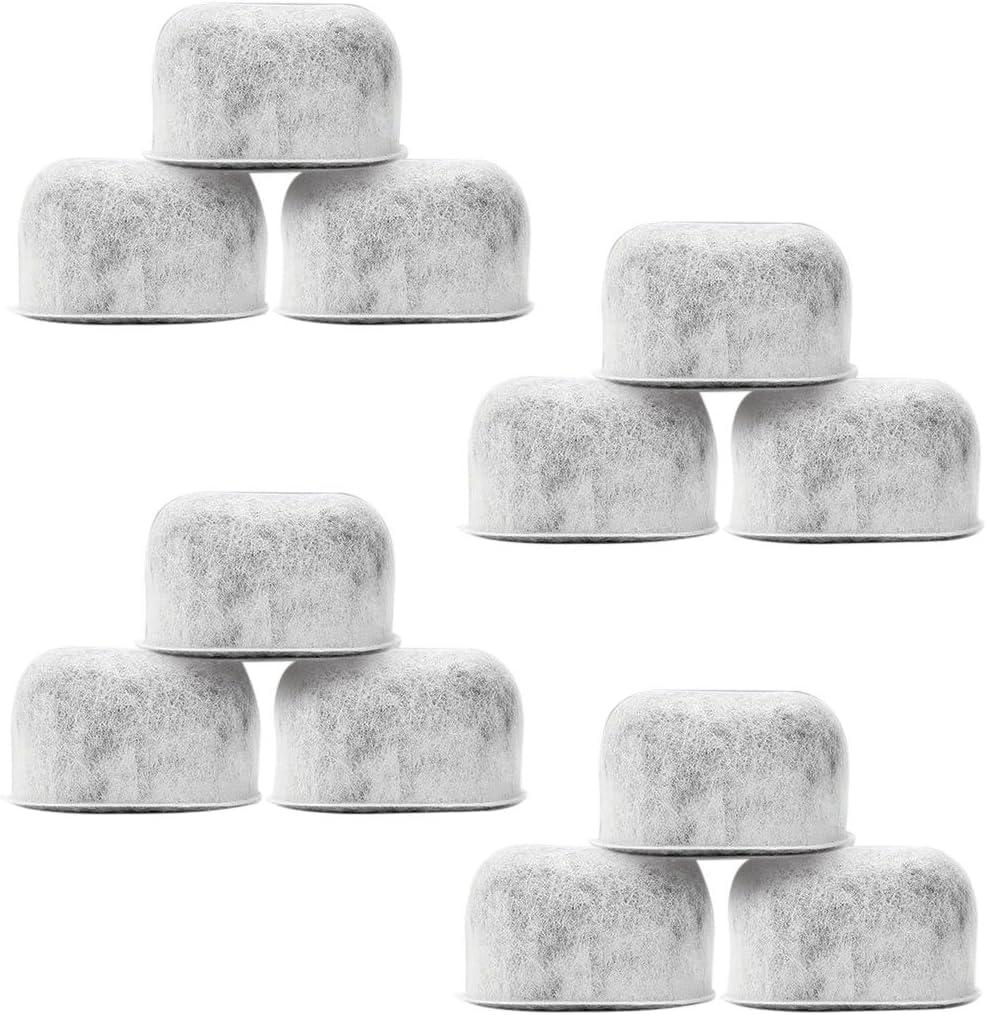 Pack of 12 Replacement Charcoal Water Filters for Keurig Brewers - Keurig Compatible Water Filter Cartridges Universal Fit (NOT CUISINART) for Keurig 2.0 & 1.0 Coffee Makers