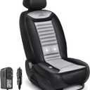 Snailax Cooling Car Seat Cover, Cooling Seat Cushion with Back Massage, 2 Cooling Air Speed & 2 Massage Intensities, Cooling Seat Cover for Car, Home, Office