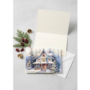 Christmas Cards with Envelopes, Festive Designs Holiday Card Set - Gifting & Mailing