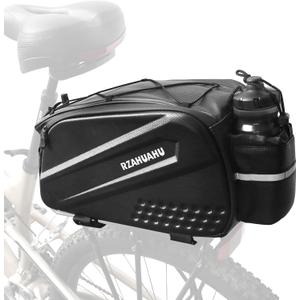 ZTZ 2025 Upgraded Generies Biking Universal Bike Bags - 10L/17L Hard Shell Bike Bag with Perfect Size and Made of 100% PU & EVA, Bike Rack Bag with Reflector, Hand Strap for Commuter Travel Outdoor