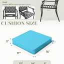 Outdoor Chair Cushions Patio Funiture Chair Seat Cushion 17 L X 16 W X 3 H Waterproof & Fade Resistant Square Sofa Couch Chair Pads with Non-Slip Bottom &Handle & Adjustable Straps Set of 2
