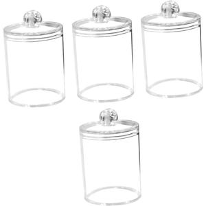 4 Piece Makeup Box Organizer Partition Storage Bins Covered Cosmetics Containers