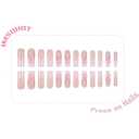 IMSOHOT Press on Nails Long Square Fake Nails White French Tips Acrylic False Nails with Pink Flower & Bow Designs Glossy Glue on Nails for Women Girls DIY Manicure Decorations 24Pcs
