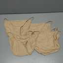 Buankoxy Women's Low-Rise String Bikini Panty Stretch Briefs (Beige)