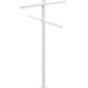 Hestiasko Pool Towel Rack Outdoor, 59" Metal Outdoor Towel Rack for Hot Tub with 3 Adjustable Bars, Hot Tub Accessories for Adults, Outdoor Towel Holder, Upscale Pool & Patio Accessories - White