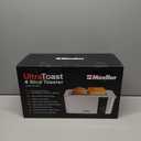 Mueller UltraToast Full Stainless Steel Toaster 4 Slice, Long Extra-Wide Slots for Bagels and Waffles, 6 Browning Levels, LED Display, Cancel/Defrost/Reheat Functions & Removable Tray, Kitchen Gadgets