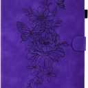 MonsDirect Case for 6" All-New Amazon Kindle 11th Generation 2024/2022 Release, Suede Leather Stand Cover with Auto Wake/Sleep & Pen Holder for New Kindle 11th Generation 2024 E-Reader, Purple