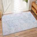 2x3 Washable Area Rug – Soft, Non-Slip Entrance Rug, Durable Indoor Door mat, Floor Carpet for High-Traffic Areas, Entryway, Kitchen, and Bedside, Nordic Serenity/Blue