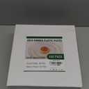 PLASTICPRO Disposable Hammered Plastic Plates with Gold Trim Fancy Dinner Plate, Clear 7”, 100 Pack