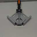 90 Corner Clamp for Woodworking - One Heavy-Duty Adjustable Aluminum Alloy Clamp for Framing, Welding, Cabinetry, Furniture - Non-Slip Rubberized Handle - Includes 4 Light-Duty Plastic Corner Clips