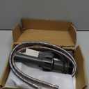 Bathroom Faucet Brushed Nickel Modern Waterfall Bathroom Sink Faucet with Single Handle Suitable for 1 or 3 Holes,Supply Deck Plate and Hose