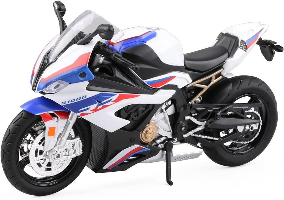 COOLPUR Die Cast Motorcycle Model for S1000RR, Realistic Motorcycle Model, 1:12 Scale Kids Moto Toy or Collection, Boyfriend,Young Peoples Gift(Blue)