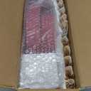 Nervure 175PCS Red Plastic Plates - Disposable Red Gold Party Plates & Pre Rolled Napkins with Cutlery for 25 Guests, 50Plates, 75Silverware, 25Cups, 25Napkin for Wedding & Party & Independence