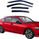 Window Visors Rain Guards for Honda Civic Hatchback 2022-2025 | Black Window Deflectors Vent Visors | Anti-UV & Noise Reduction | Fits 22-25 Civic Hatchback | Truck Accessories-4pcs