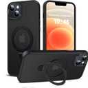 LeYi for iPhone-14-Plus Case: with Stand for MagSafe i Phone 15 Plus Funda para 14plus 15plus Cover Magnetic Ring iphone15 iphone14 Plus Kickstand Military Grade Protective Women Men, Black