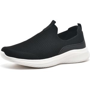 TIOSEBON Women's Walking Tennis Shoes Knit Slip on Mesh Comfortable Sneaker