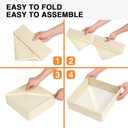 DIMJ Drawer Organizer Clothes 6 Pack - Foldable Baby Organizers and Storage & Dresser Organizer for Bedroom, Closet - Nursery Organization Dresser Dividers for underwear, Sock,Bra, Belt, Tie, Beige