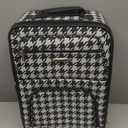 Rockland Fashion Softside 2 Piece Luggage Set, Expandable, (14" Tote/19" Upright), Kensington (Black/White)