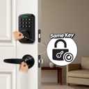 Front Door Lock Set, WiFi Keyless Entry Door Lock Deadbolt with Handle Set, Lever Handle, Same Key