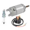 Starter Motor & Relay Spark Plug Compatible with Honda 2005-2014 TRX400EX Sportrax 400 TRX400X 31200-HN1-A41