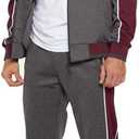 Tebreux Men's Tracksuits 2 Piece Outfit Jogging Suits Set Casual Long Sleeve Sports Sweatsuits (L)