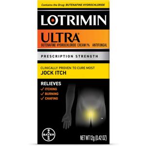 Lotrimin Ultra Jock Itch Cream - Powerful Butenafine Hydrochloride Treatment for Jock Itch, 0.42 Ounce (12 Grams) (Packaging May Vary)
