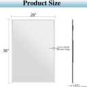 Frameless Bathroom Mirror for Wall, 28"x36" Beveled Bathroom Vanity Mirror, Modern Rectangle Bathroom Mirrors for Bedroom, Entryway, Living Room, Hangs Horizontally or Vertically