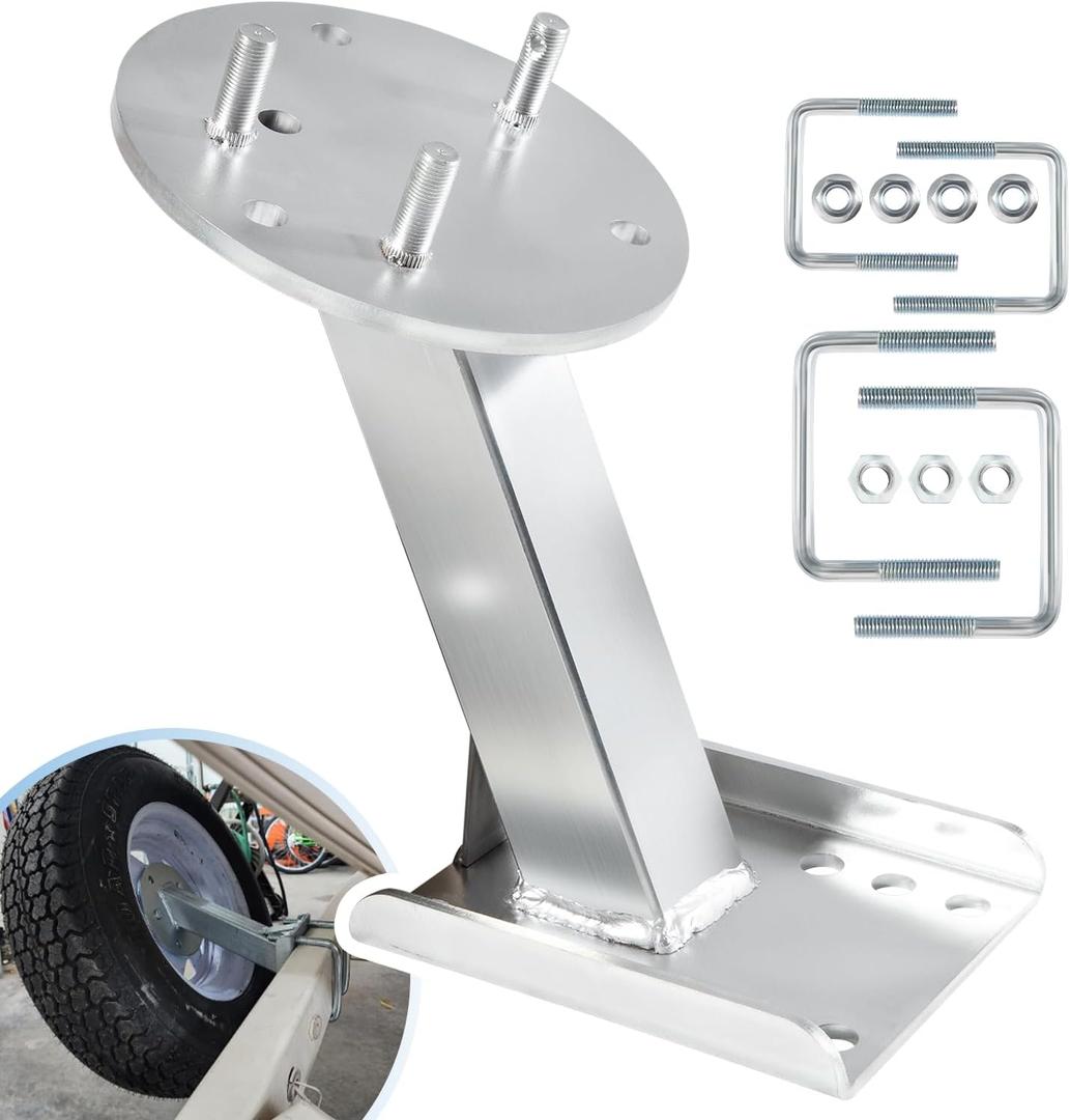 3001.0064 Heavy-Duty High-Mount Spare Tire Carrier Fit for 5 & 6-Hole Tires Up to 16 and 3" and 4" Trailer Frames