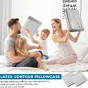 Breling 2 Pcs Silk Pillowcase for Memory Foam Neck Satin Pillow Case for Contoured Support Headrest Wave Shape Soft Smooth Headrest Cover (Light Gray)