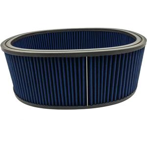 1 PC SHLPDFM Blue 14" X 5"Air Filter Element Round High Flow Washable & Reusable Round Air Filter Element Replacement Fits for Buick, Chevrolet, GMC, Ford, Mopar, Oldsmobile, Pontiac