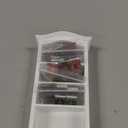 Poen 27 Pcs 1: 12 Scale Miniatures Dollhouse Books and a Wooden Bookcase 4 Floors Dollhouse Bookshelf Decoration Accessories for House Bedroom, White