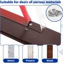 Gisafai 2 Pcs 36 Inches Metal Door Draft Stopper, Door Sweep, Mouse Stopper, Mice Seal Strip, Aluminum, Noise Blocker, Keep Rodents and Pests Out, Enhanced Weather Sealing, Easy to Install, Brown