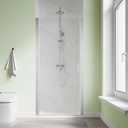 Pivot Shower Door, 36" W x 72" H, 1/4" Tempered Glass Shower Door, Pivot Swing Shower Glass Door, Easy to Clean, Brushed Nickel Finish