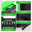 Rapid 4.0Ah Charger Replacement for EGO Battery Charger CH5500 CH2100, Compatible with EGO Charger CH3200 CH5500 CH2800D for EGO 56V Battery BA2800 BA4200 BA1400 BA5600 & Power+ Cordless Tools