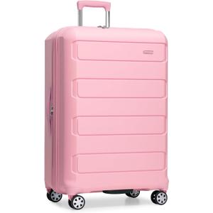 Traveler's Choice Pagosa Hardshell Expandable Luggage with Spinner Wheels, Pink, 26-Inch Medium