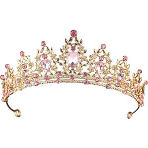 Crystal Tiara for Women and Girls  Rhinestone Princess Crown Headband Bridal Hair Accessories for Wedding, Birthday