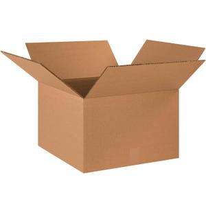 Box USA HD181812DW Heavy-Duty Double Wall Corrugated Cardboard Box 18" L x 18" W x 12" H, Kraft, for Shipping, Packing and Moving (Pack of 10)