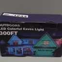 300FT Permanent Outdoor RGB Lights, IP67 Waterproof Smart Eave Lighting, with App/Remote Control Eaves Light, DIY LED Scenes Modes for House Roof Decor,Christmas,Party