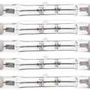 CTKcom 250-Watt 3.1-Inch T3 Halogen Bulbs(5 Pack) - J Type 78mm Double Ended 120 Volts 250 Watt T3 Halogen Bulbs R7S Double Ended Filament Flood Lights Quartz Tube Lamps 120V,5 Pack