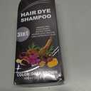 Dark Brown Hair Dye Shampoo for 100% Gray Coverage - 3 IN 1 Hair Color Shampoo with Argan Oil & Ginseng, Ammonia & Paraben Free, Long Lasting Semi-Permanent Natural Color for Women & Men