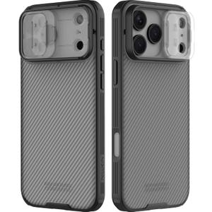 Nillkin Camshield Case for iPhone 17 Pro Max Case, [Built-in Dual Camera Cover][Slim Profile] [Military Grade Drop Protection] Shockproof Bumper Phone Case 6.9 inch 2025 Clear Black
