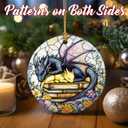 Christmas Ornaments, Dodosky 2.8in Ceramic Dragon Ornament, Xmas Decor, Christmas Tree Ornaments, Xmas Decorations for Tree, Holiday Ornament, Book Lover Gift, Gifts for Bookworm, Dragon Lovers