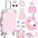 BNUZEIYI 17Pcs 18 Inch Girl Doll Clothes and Accessories Doll Accessories Travel Play Set with Travel Pillow Camera for 18 Inch Dolls Gift for Girls