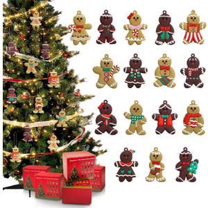 Christmas Decorations Tree Hanging Double Sided Plastic Christmas Tree Decorations 24pcs Winter Themed Merry Christmas Party Ornaments Hanging Sign Photo Prop for Holiday Xmas Decor
