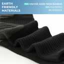 BAMBOO COOL Men's Crew Socks Athletic Running Sports Socks, Cushioned Moisture Wicking, Breathable Arch Support 6 Pack (Black, XL)