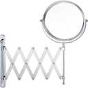 Welllink 8Inch Max Wall Mounted Bathroom Mirror, 10X Magnification with 1X Side, High-Definition Glass, No Distortion, Chrome Finish