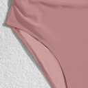 Eomenie Womens Ruffled One Piece Swimsuit Slimming Tummy Control Bathing Suit V-Neck Cutout Swimwear for Resort Wear Bare Pink M 