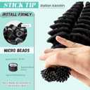 I Tip Hair Extensions Human Hair Deep Wave 28 Inch Black Hair Extensions i Tip Real Human Hair Extensions Pre Bonded Cold Fusion Remy Hair Curly I tip Extension for Black Women 50 Strands 50 Gram
